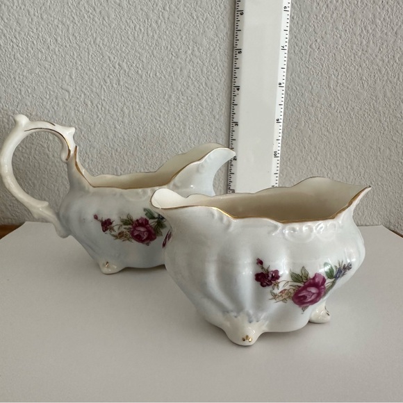 Floral Cream and Sugar Set vintage from the 1950s - Picture 9 of 9